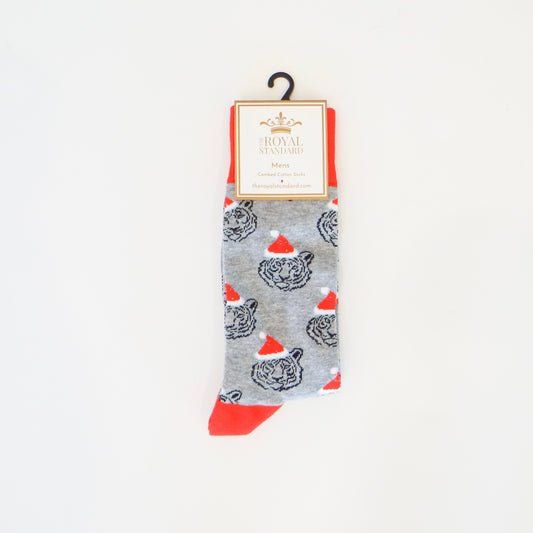 Men's Tiger Santa Socks