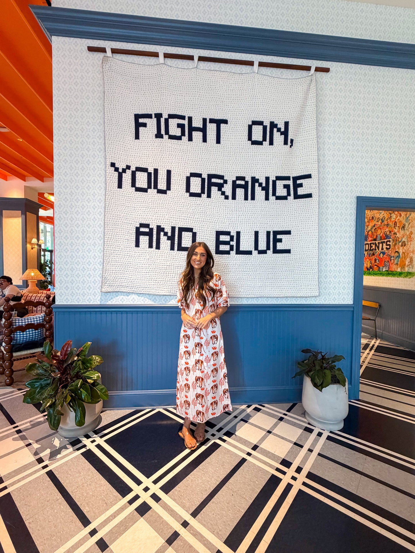 Orange Prowl Midi Dress