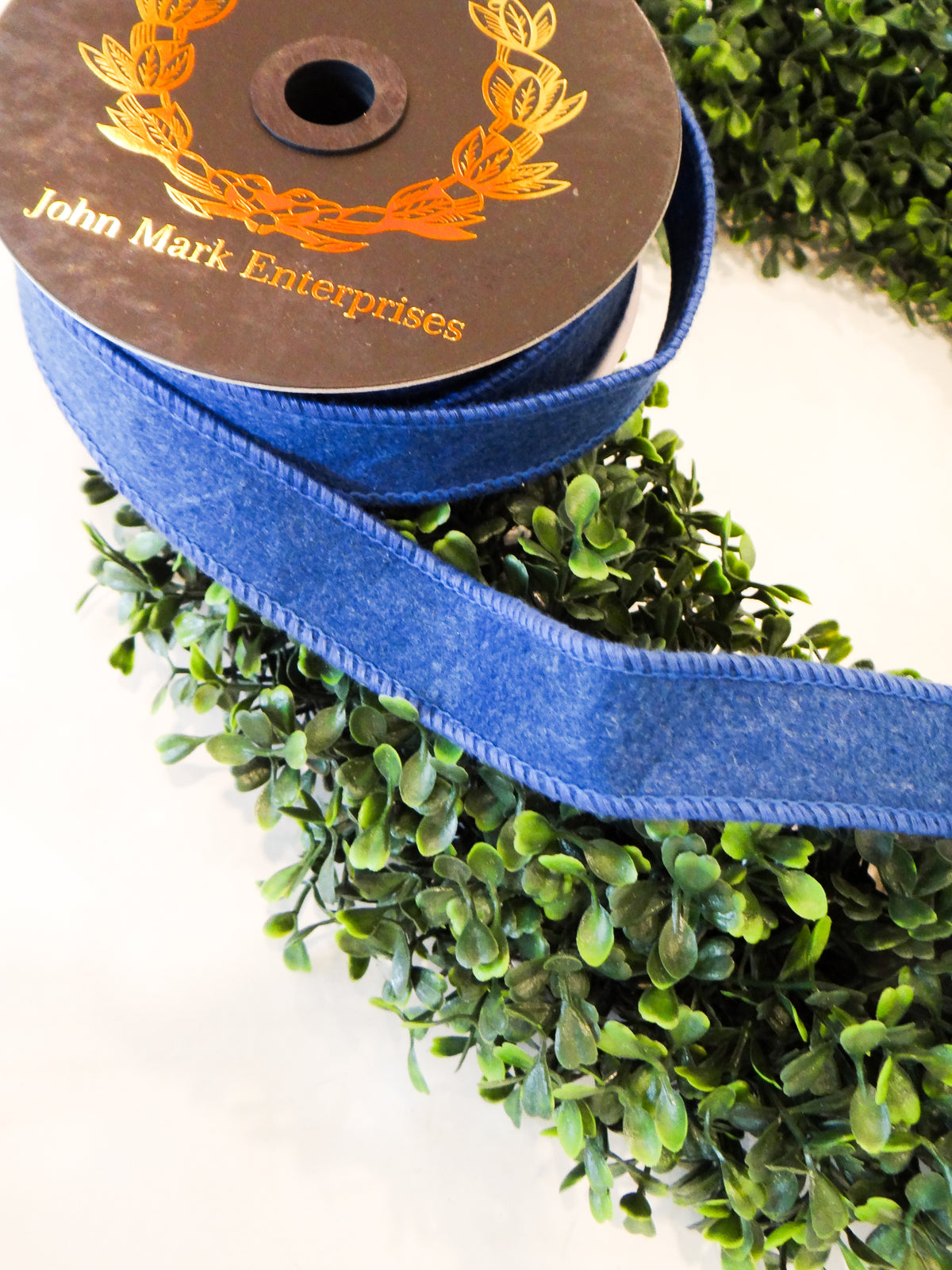 John Mark Enterprises Ribbon - Paper Felt Blue 1x10yd