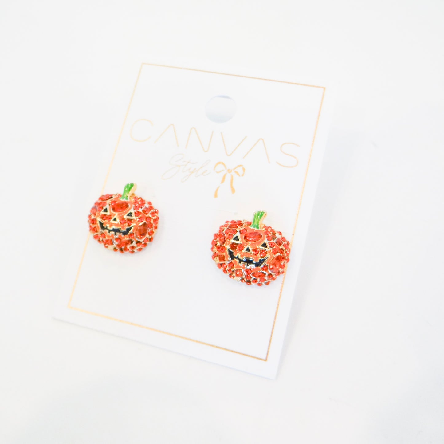 Pave Pumpkin Earrings