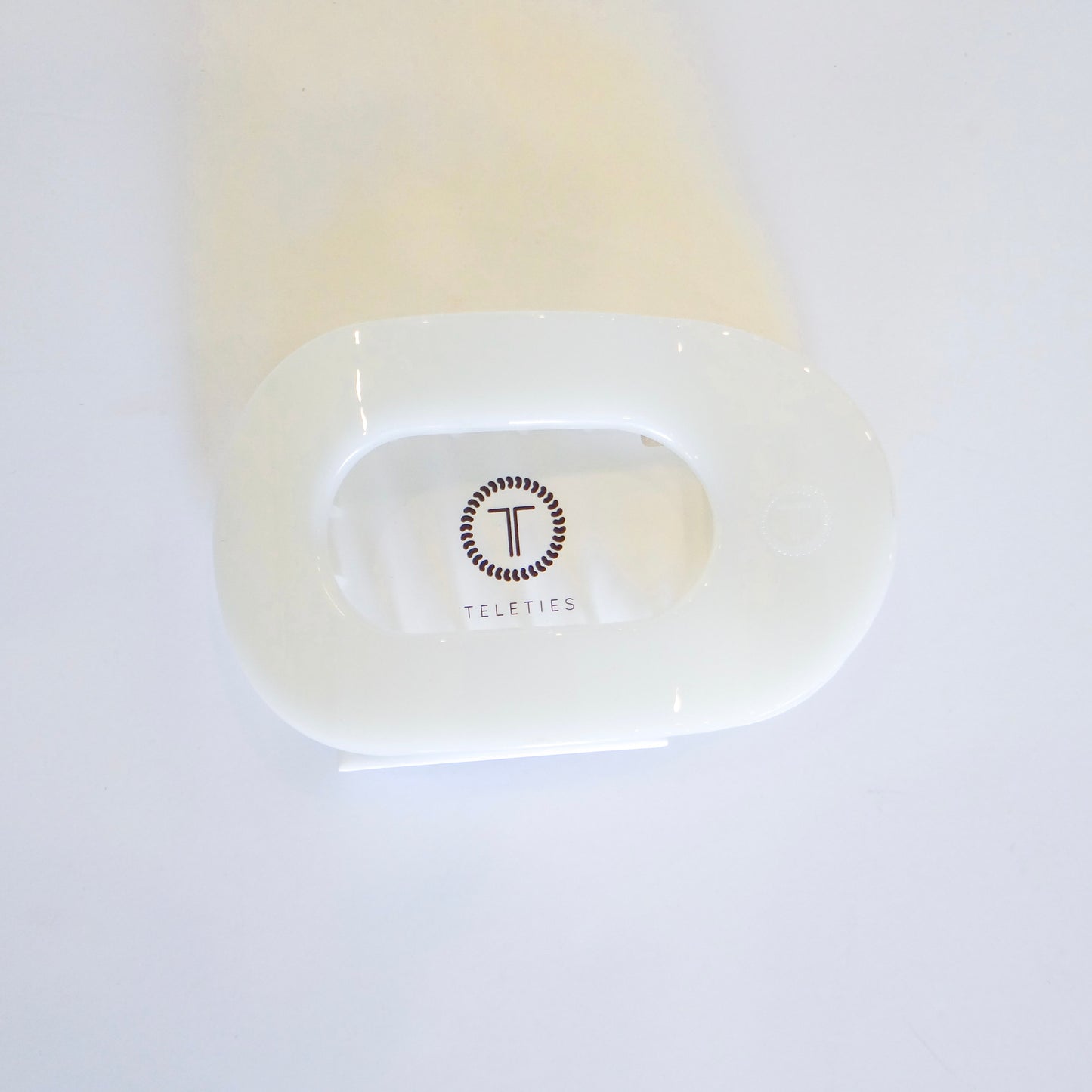 Teleties Coconut White Flat Hair Clip