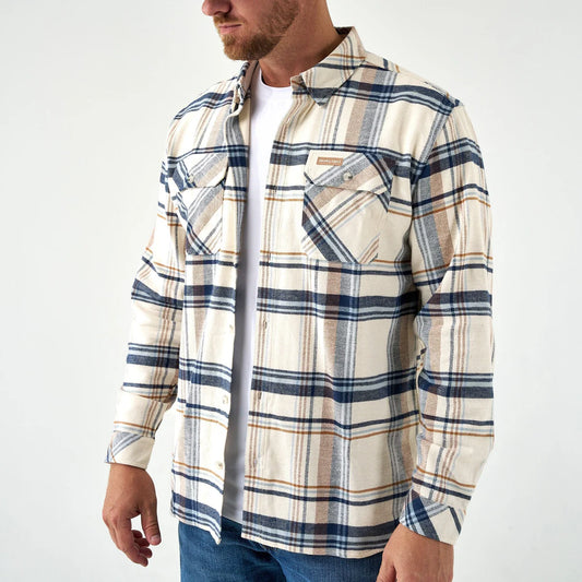 Burlebo Cream Flannel Shirt