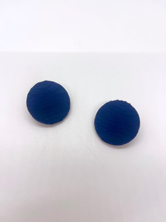 Blue Button Studs