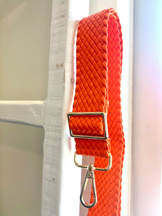 Orange Woven Purse Strap