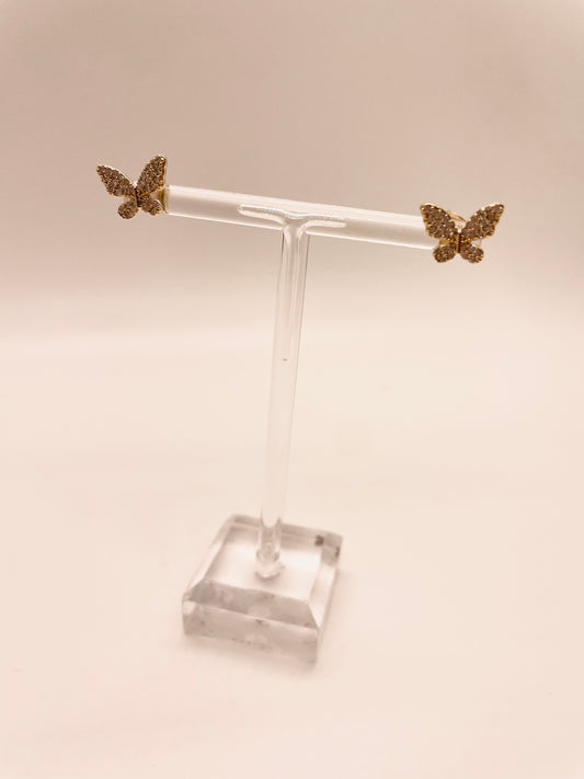 Sparkly Butterfly Studs