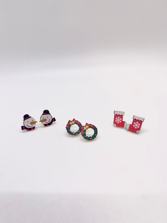 Vintage Christmas Studs