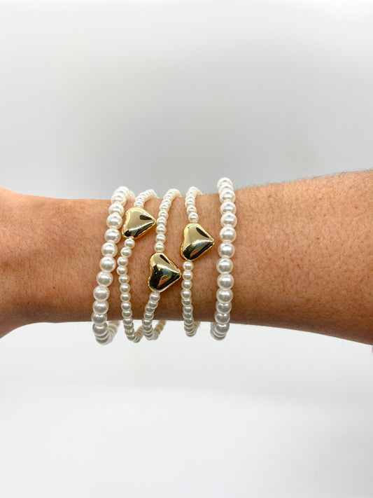 Pearl Love Bracelet Stack