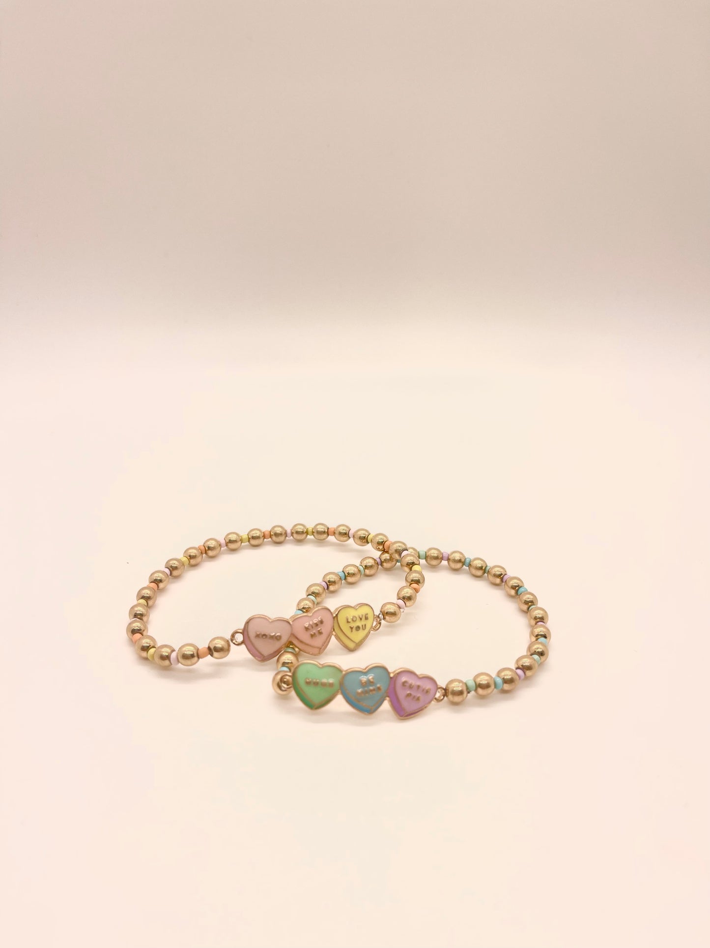 Conversation Heart Bracelet Set