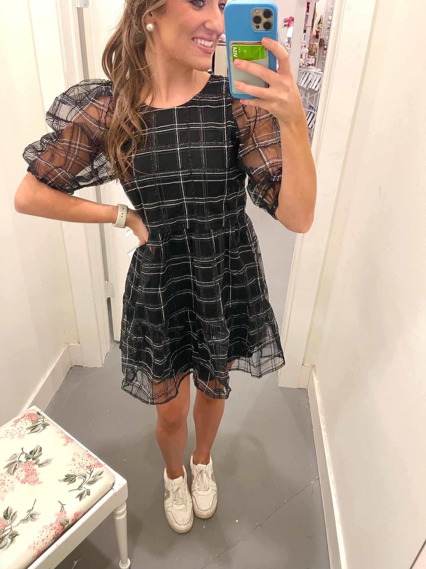 Festive and Fun Plaid Babydoll Dress