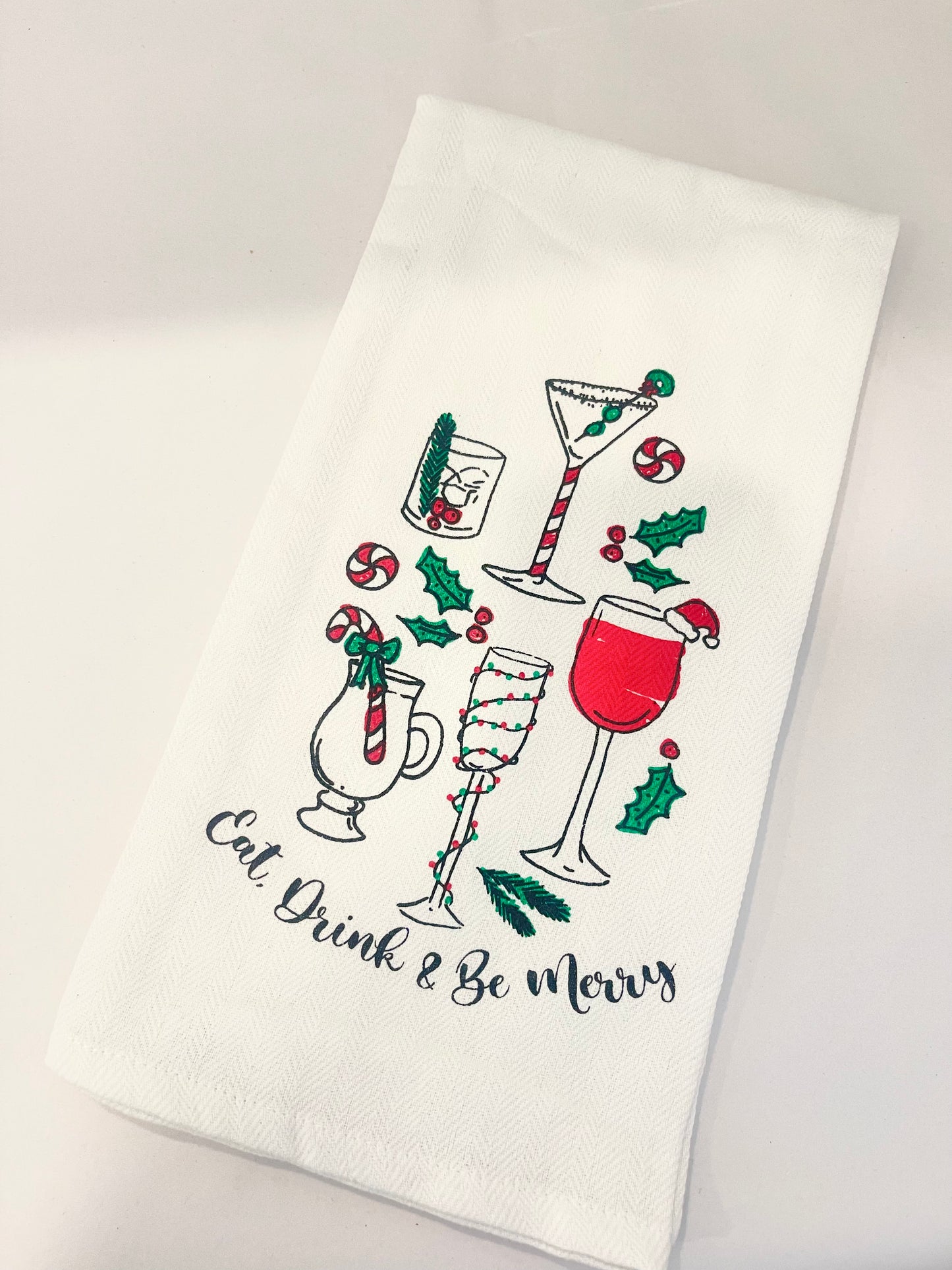 Eat, Drink, & Be Merry Hand Towel