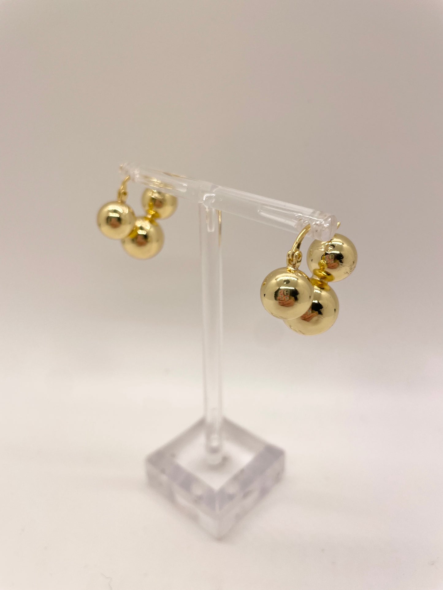 Gold Cluster Huggie Earrings