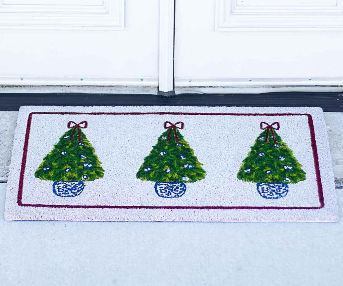 Christmas Tree Topiary Doormat