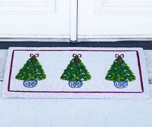 Christmas Tree Topiary Doormat