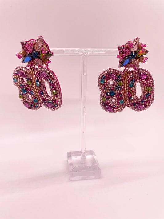 80th Birthday Earrings