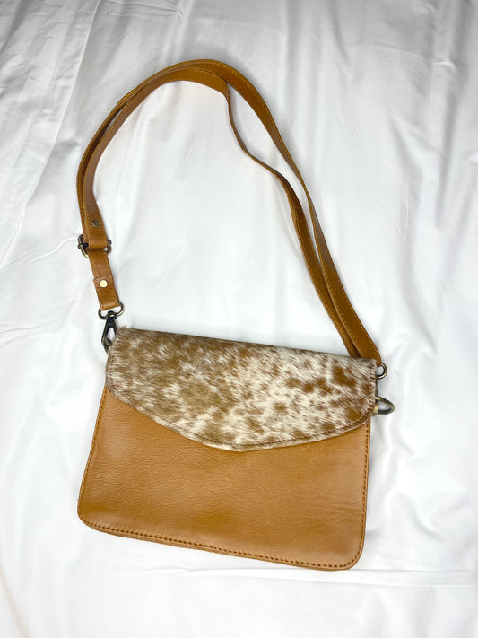 Cowhide Leather Crossbody Purse