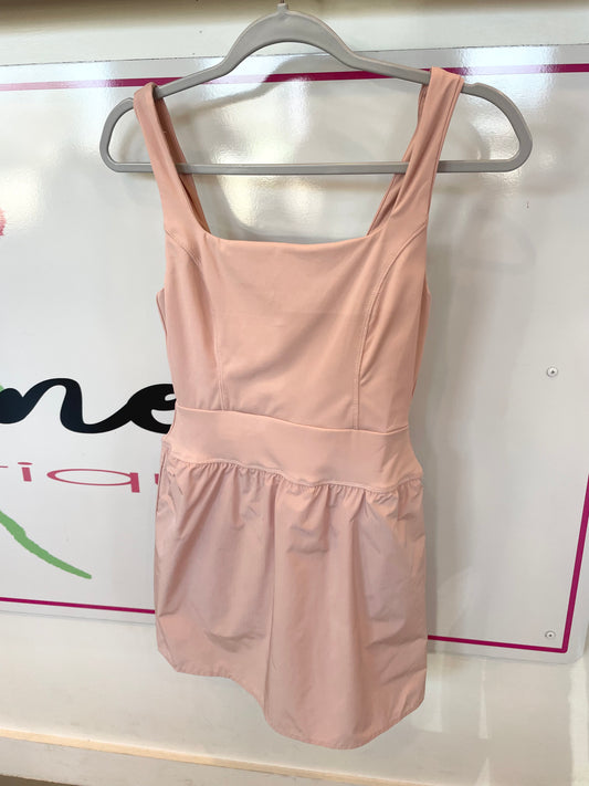 Sleeveless Square Neck Athletic Dress - Dusty Pink
