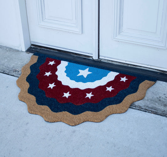 Star Bunting Coir Doormat