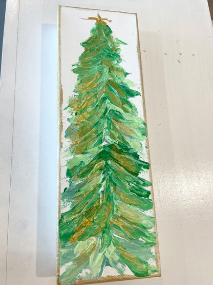 12 x 4 Textured Christmas Tree Artwork