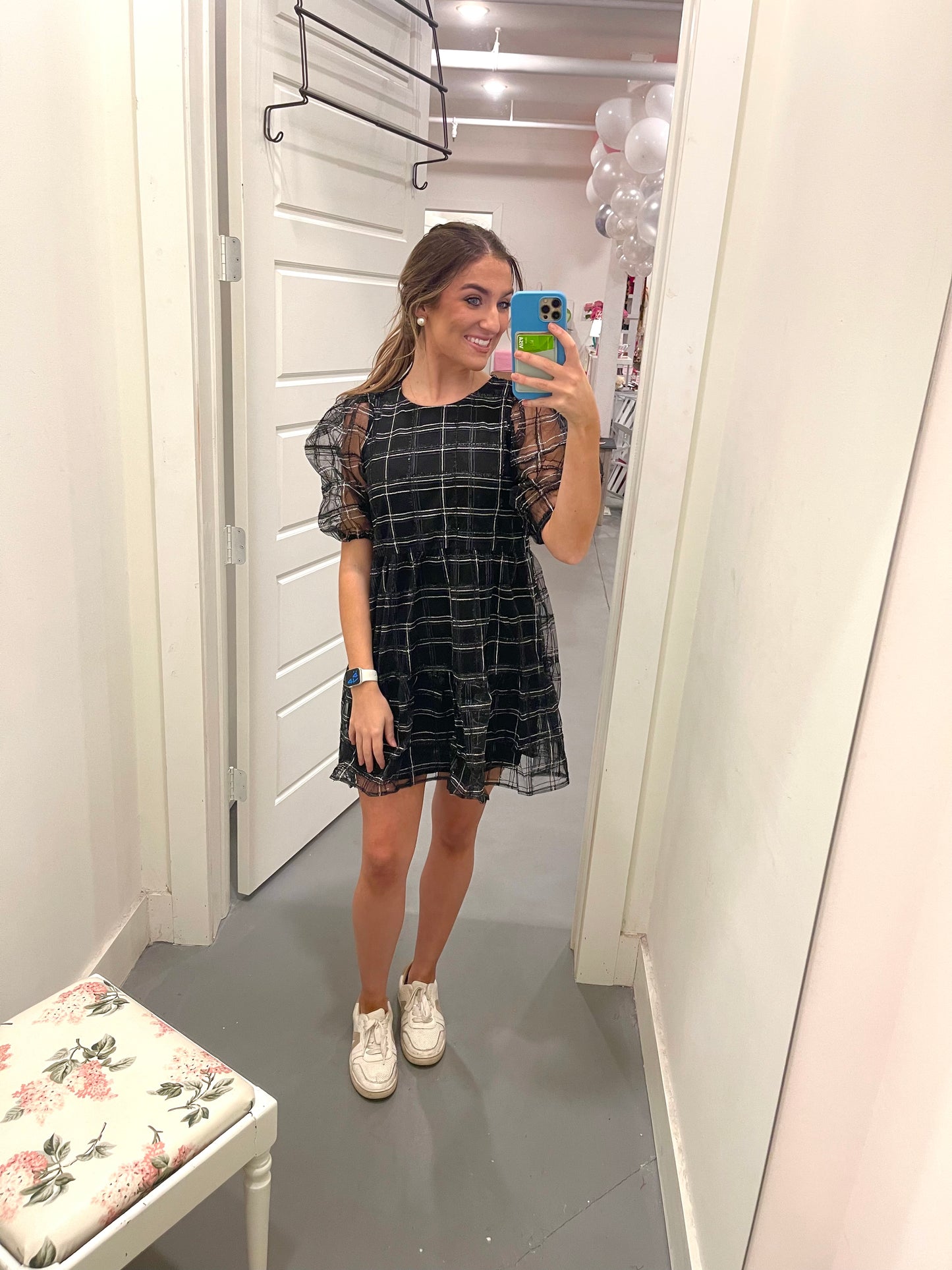 Festive and Fun Plaid Babydoll Dress