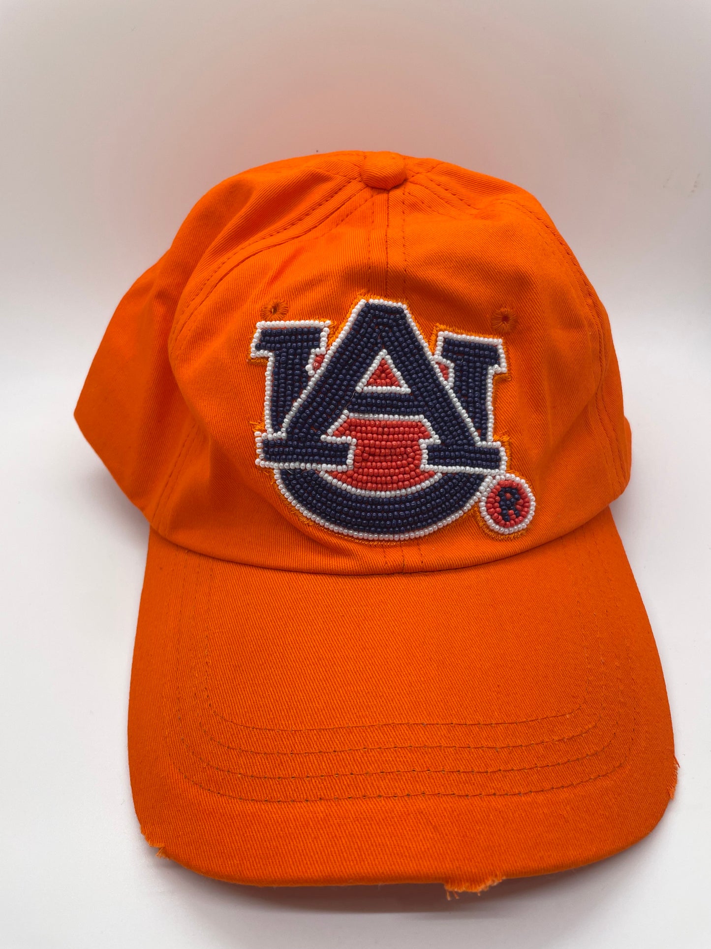 Orange Beaded Auburn Hat