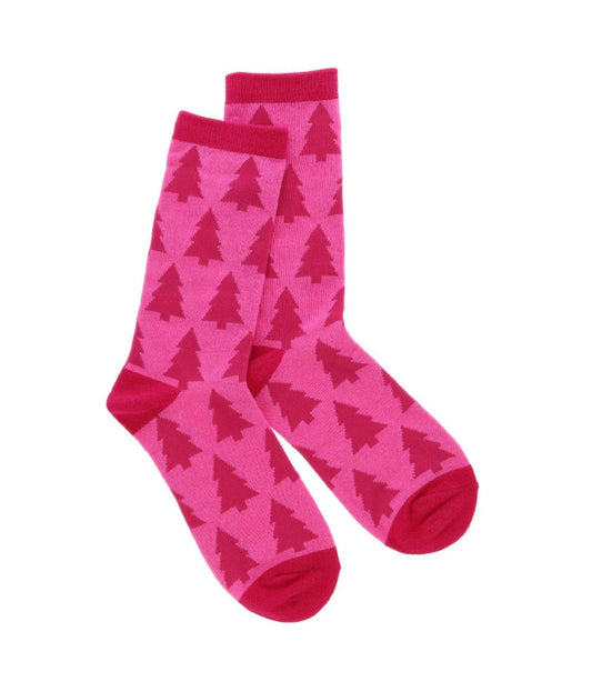 Dreaming of a Pink Christmas Socks