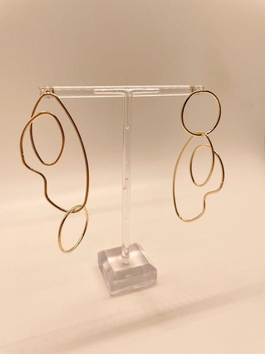 Gold Irregular Shape Earrings