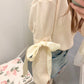 Cream Bow Sleeve Sweatshirt