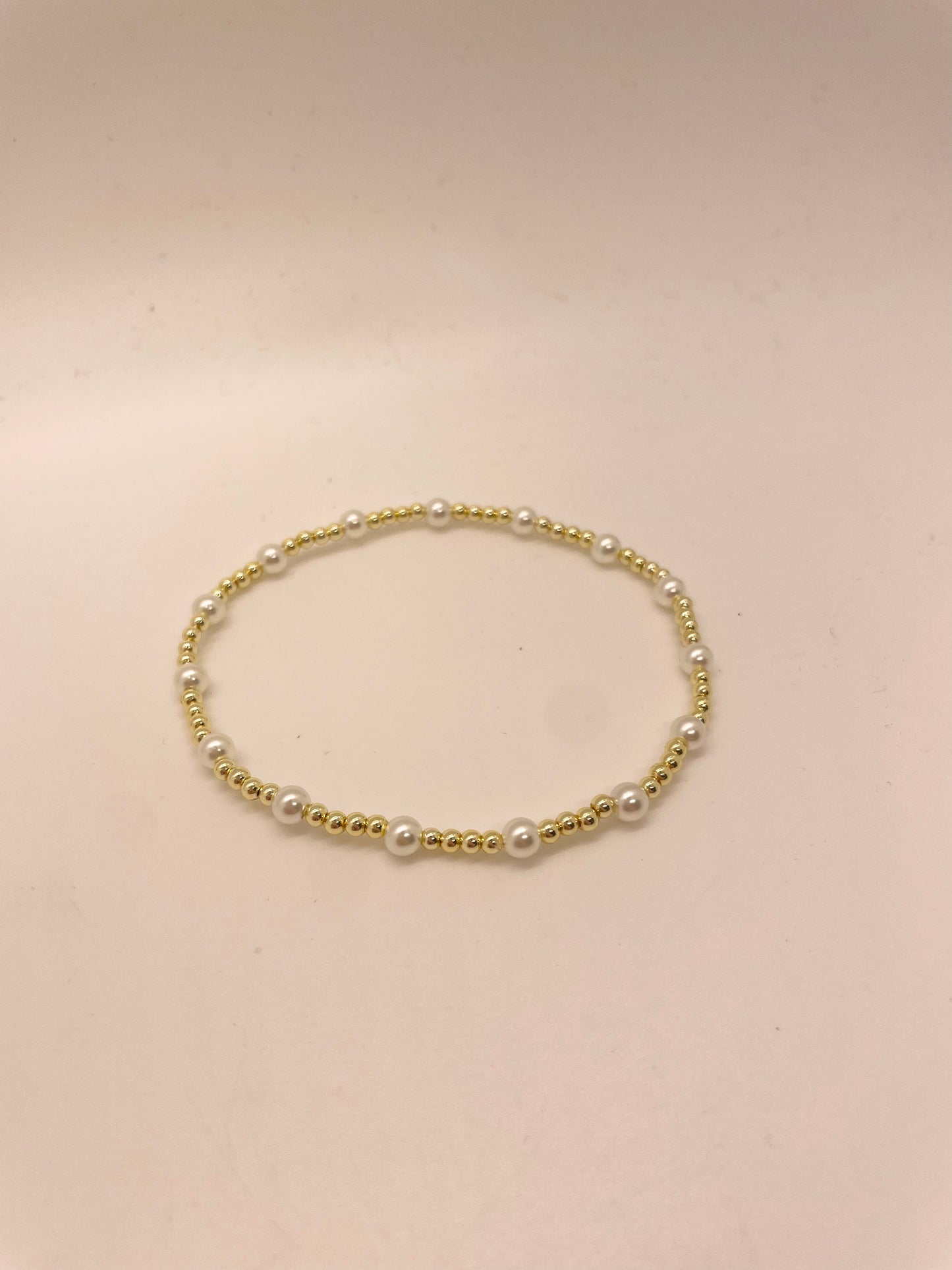 Gold Bracelet with Pearls