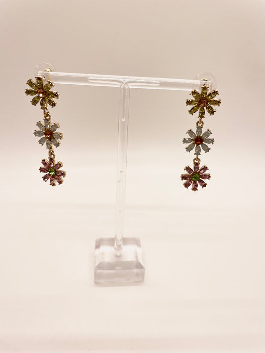 Springy Multi Flower Earrings