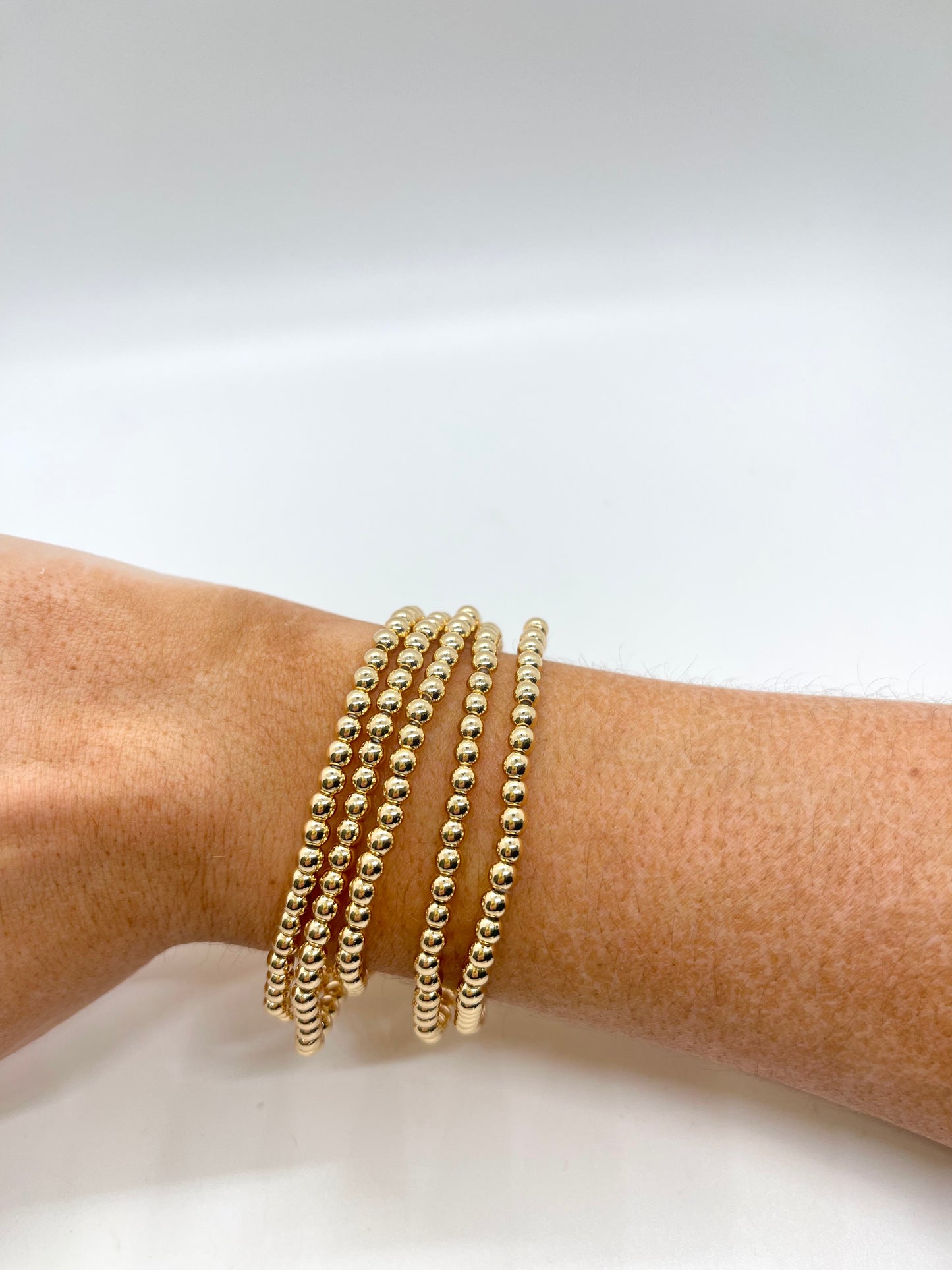 Gold Bead Bracelet Set