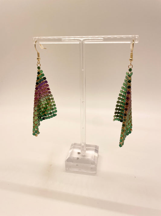 Mardi Gras Inspired Jewel Earrings