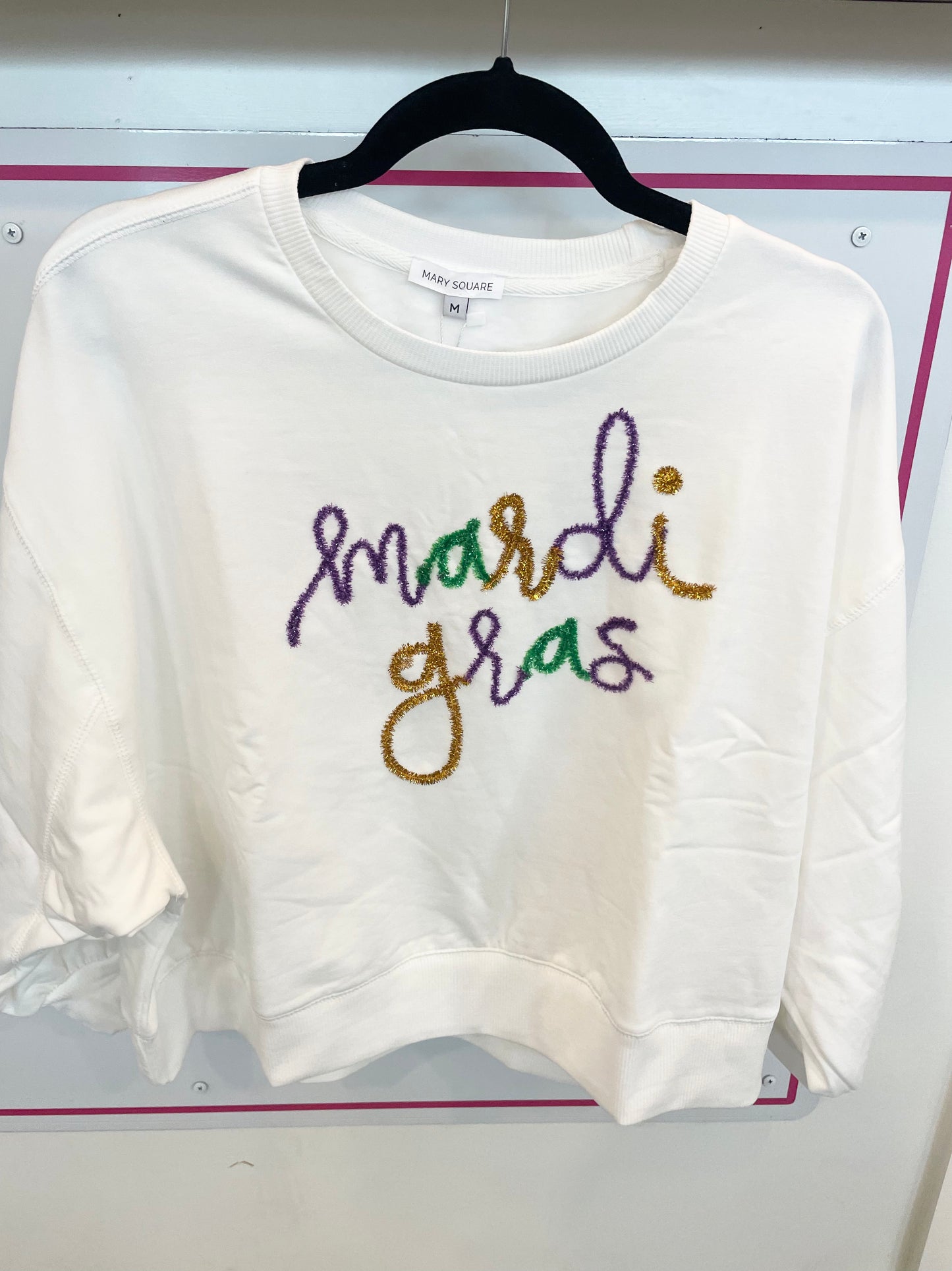 Mary Square Millie Mardi Gras Sweatshirt