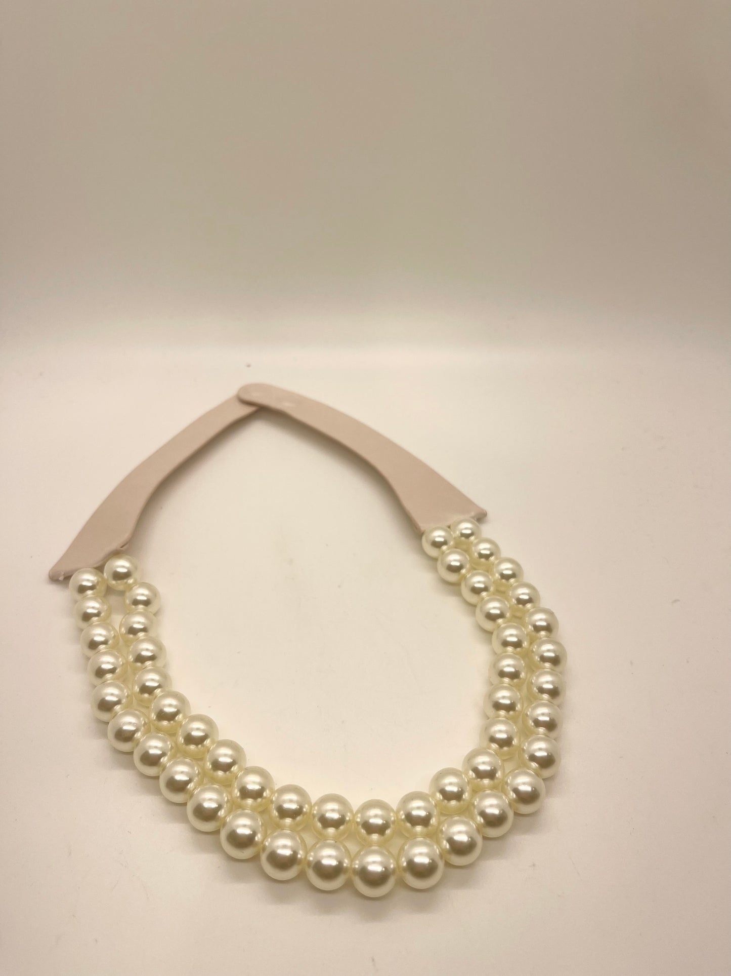 2 Row Pearl Bead Necklace