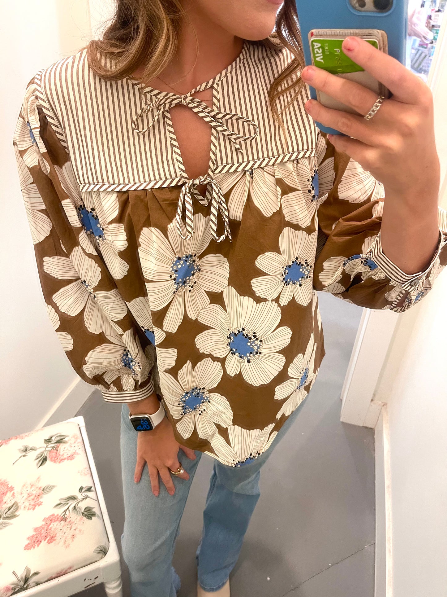 Fall Floral Blouse