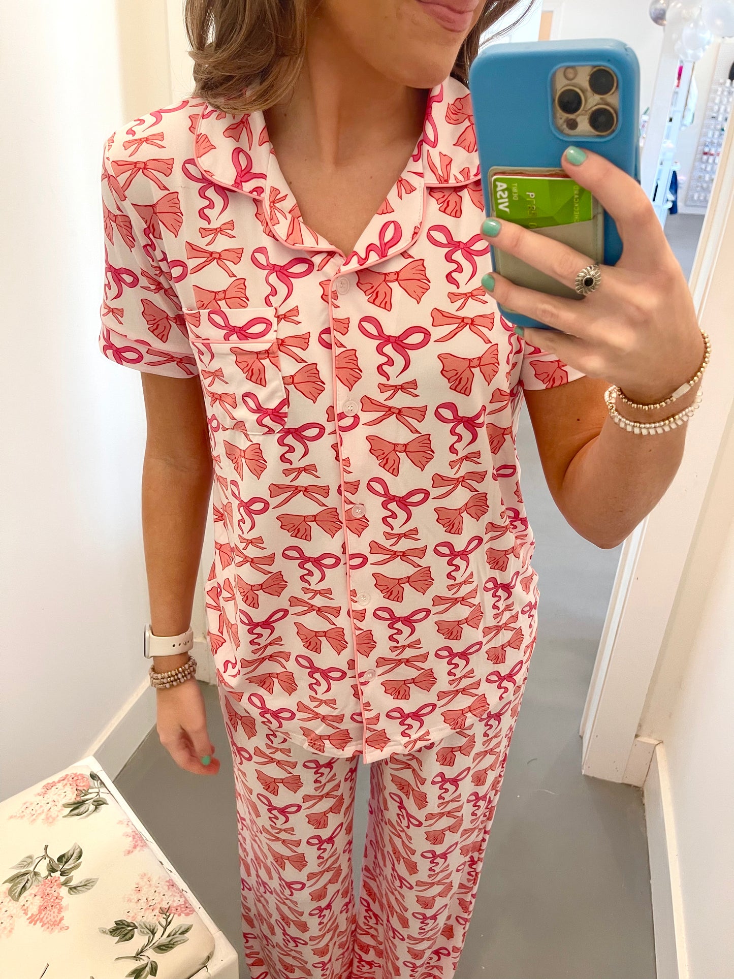 Sutton Bow Pajama Top