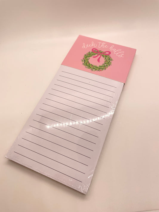 Deck the Hall Magnetic Notepad