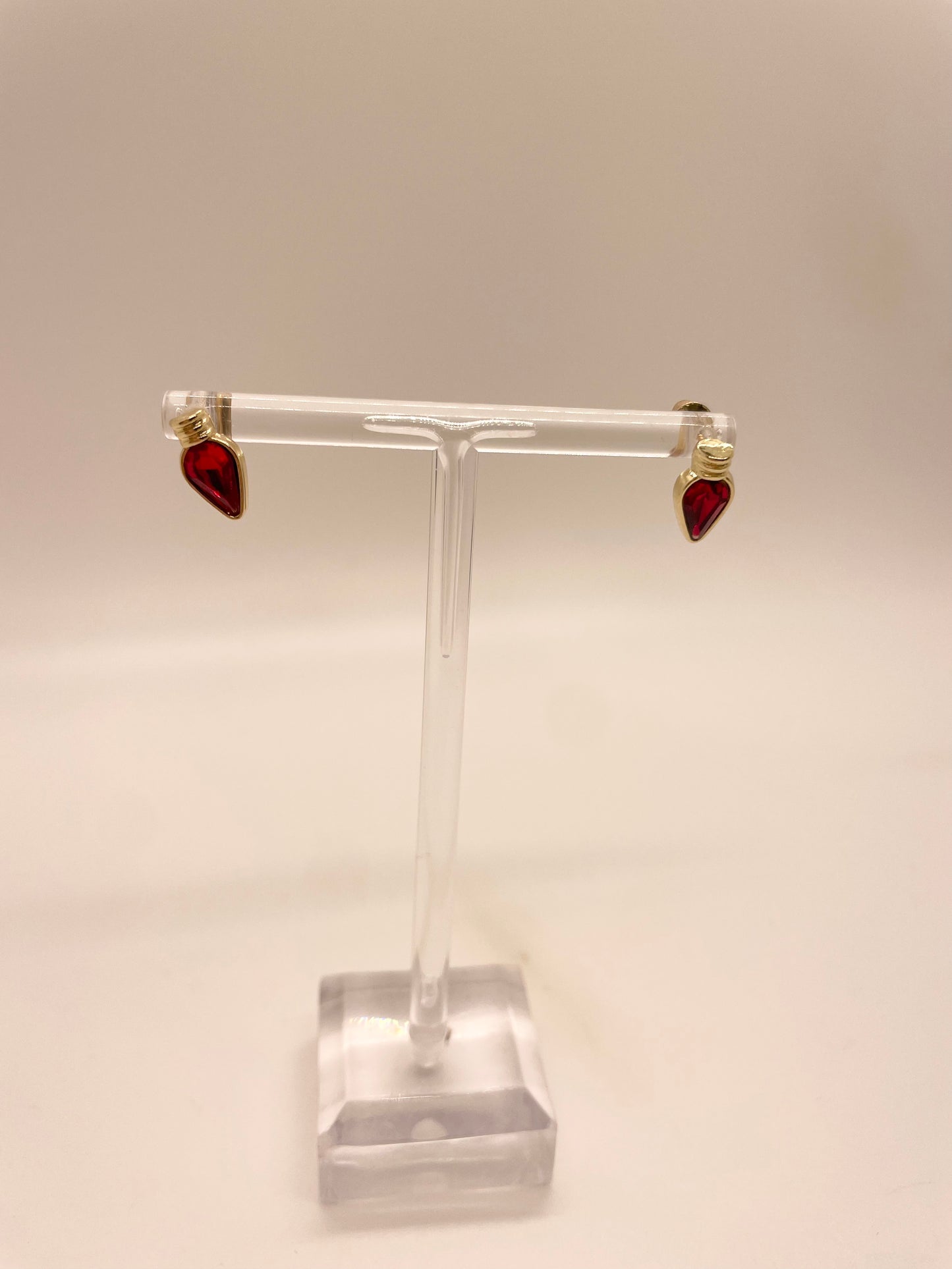 Laura Janelle Red Light Bulb Stud Earring
