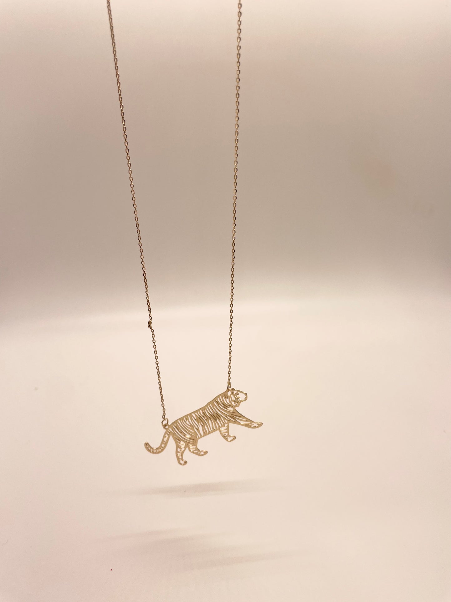 Gold Tiger Prowl Necklace