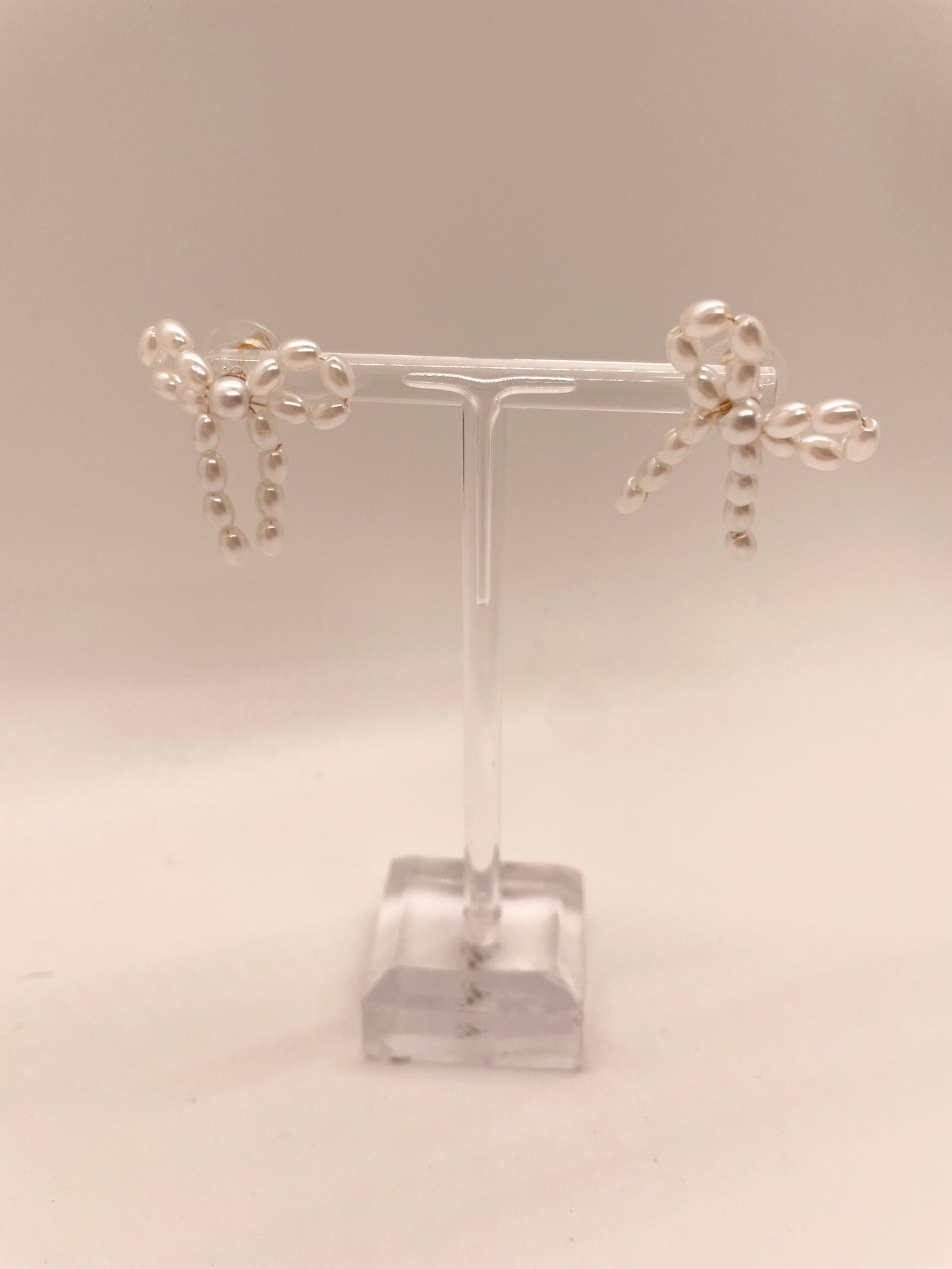 Pearl Bow Earrings