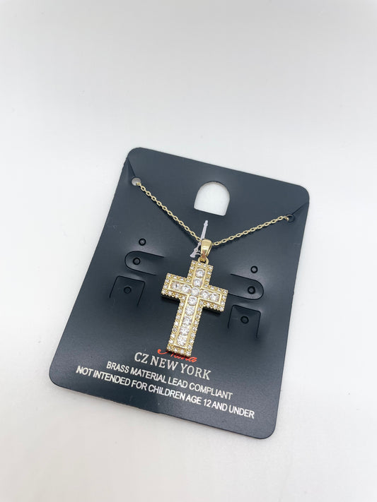 Gold & Silver Cross Necklace