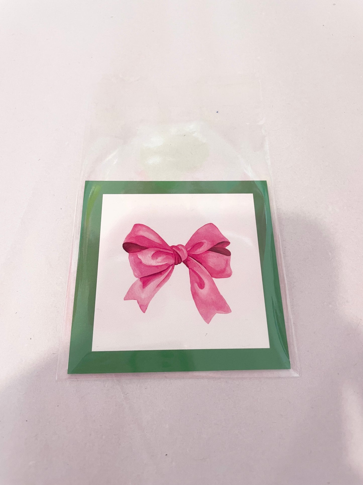 Pink Bow Mini Card