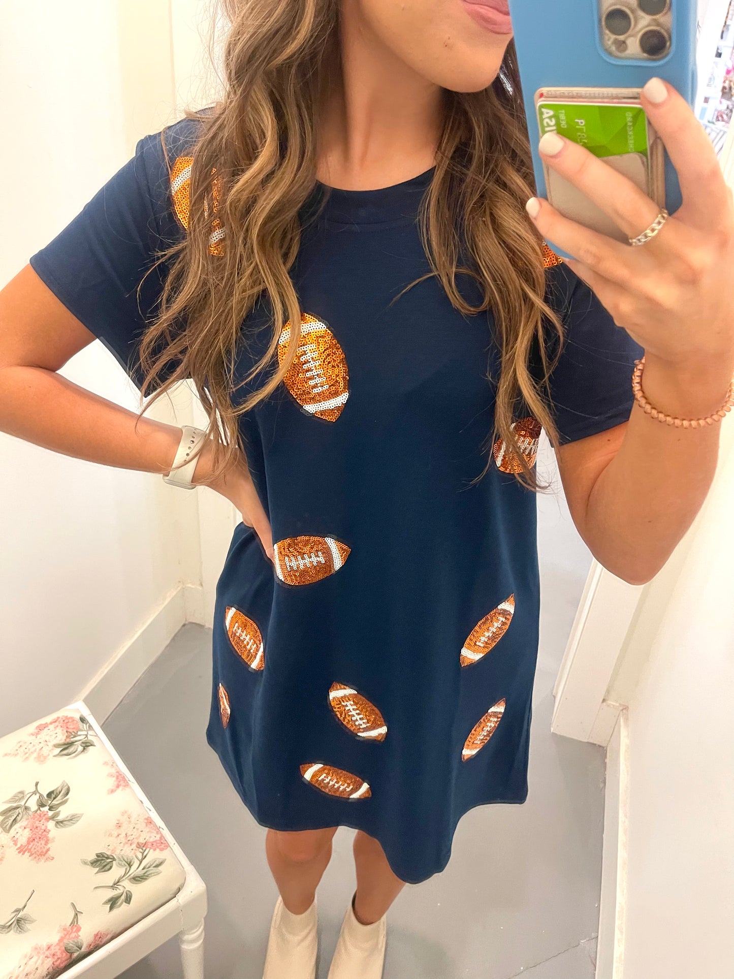 Anna Sequin Football Dress