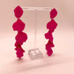 Coated Petal Fringe Drop Earring