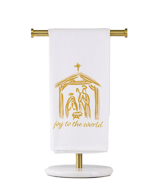 Joy to the World Nativity Hand Towel