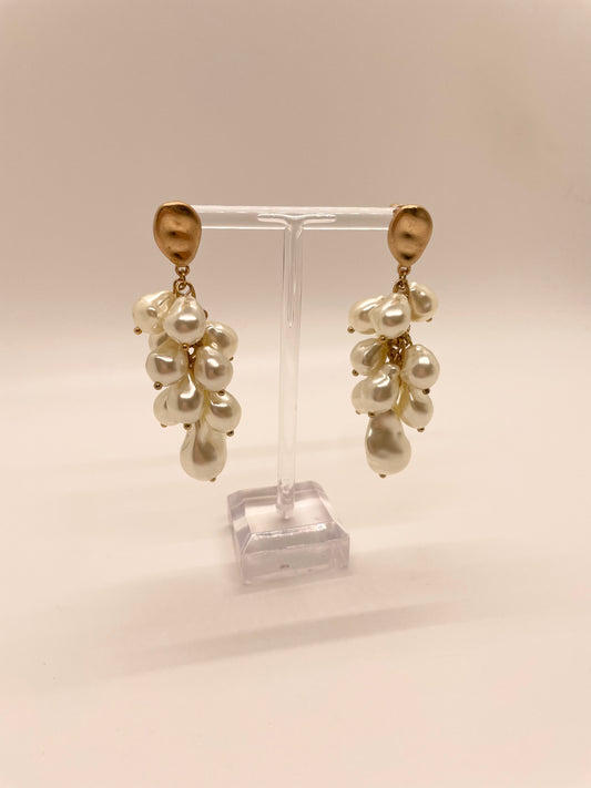 Baroque Pearl Grape Earrings