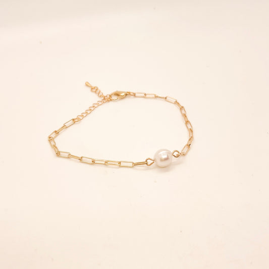 Chain Pearl Bracelet