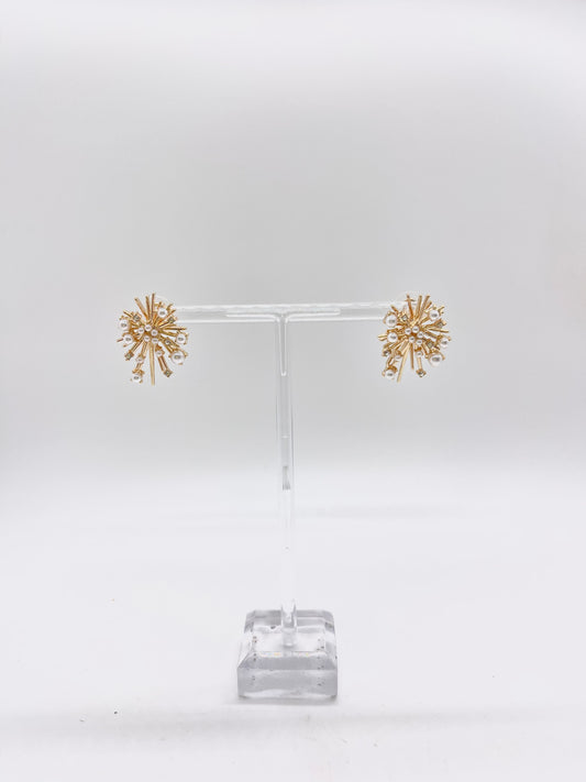 Pearl Burst Stud Earrings