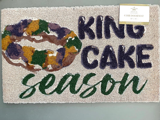 King Cake Season Coir Doormat