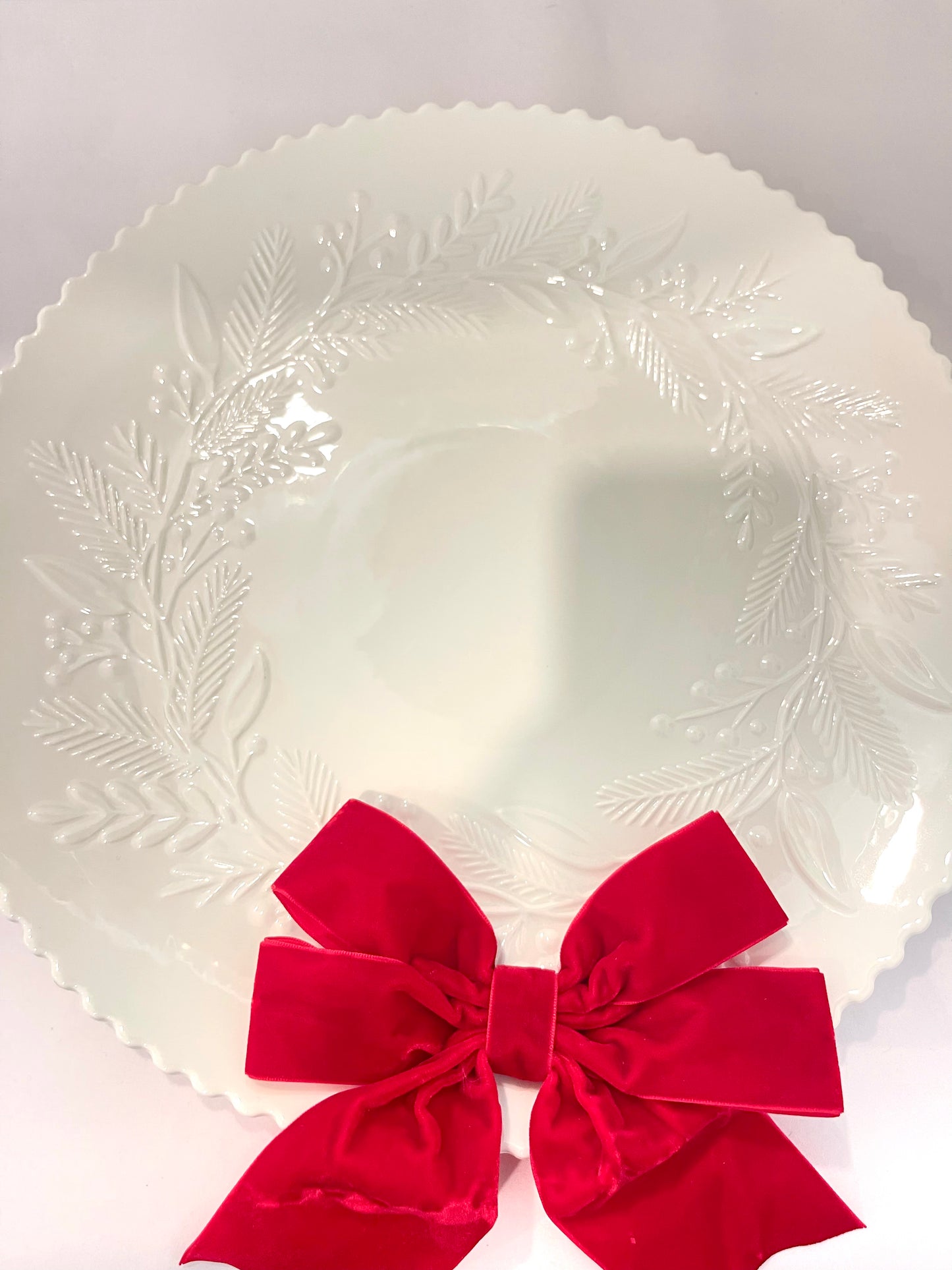 Embossed Wreath Platter