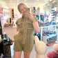 Olive Utility Romper